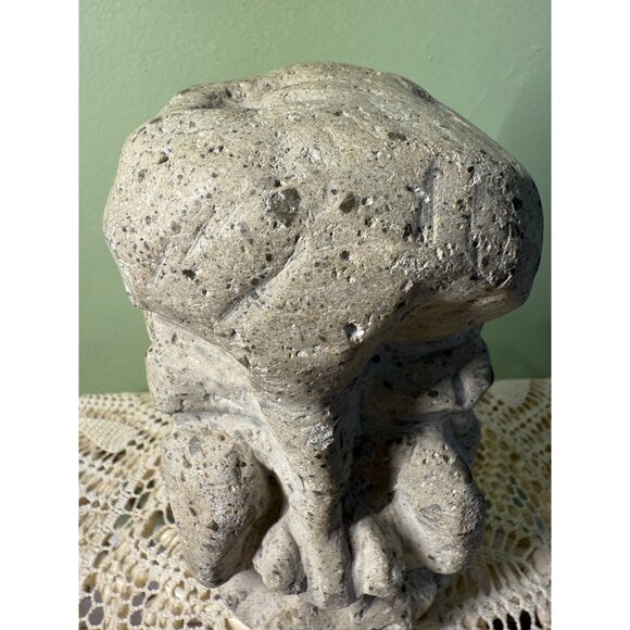 Vintage MCM Stone Abstract Tiki Head Decor 8x4" - Picture 5 of 13